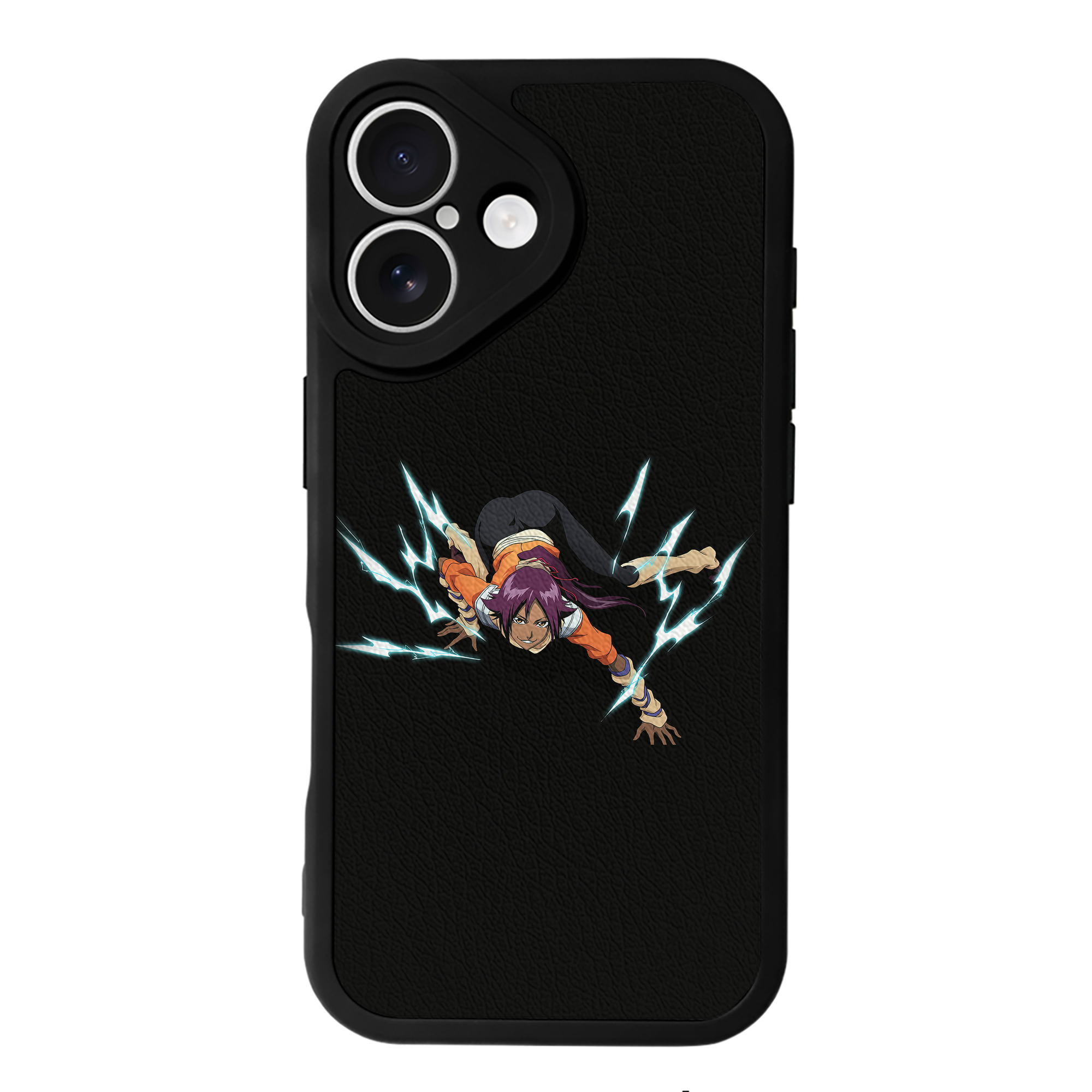 （画像用） ブリーチ 四楓院 夜一（しほういん よるいち） BLEACH Shihouin Yoruichi 【iPhone 16シリーズ対応】シリコンスマホケース（レザー調） 材質：シリコン